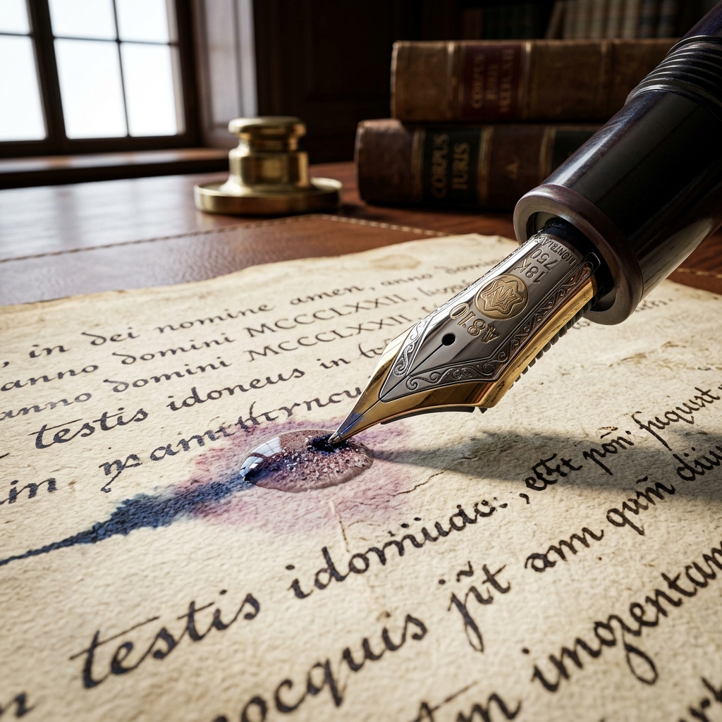 Análise química de tinta em documento