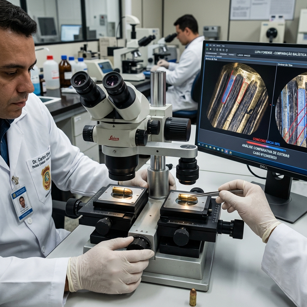 Microscópio 4K para Balística Forense